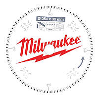 Диск пиляльний PFTE MILWAUKEE, Ø 254х30х3,0 мм, 80 зубів