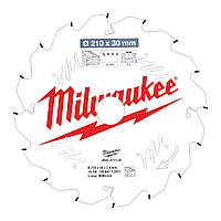 Диск пиляльний MILWAUKEE, Ø210/30мм, 16 зуб.