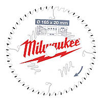 Диск пиляльний PFTE MILWAUKEE, Ø165х20х2,2мм, 48 зуб.