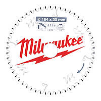 Диск пиляльний Alu PFTE MILWAUKEE, Ø184х30х2,4мм, 54 зуб.