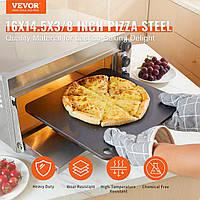 VEVOR камень для пиццы стальной 406 x 368 x 10 мм, стальной лист для печи, камень для выпечки пиццы из