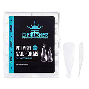 Верхні форми для нарощування нігтів Designer Almond Nail Forms, Мигдаль, 120 шт