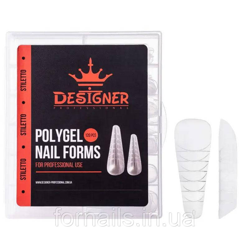Верхні форми для нарощування нігтів Designer Stiletto Nail Forms, Стилет, 120 шт, фото 1