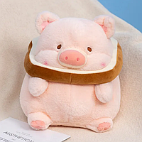 Мягкая игрушка свинка Лулу с хлебом, Lovely Lulu Pig Bread, 20см, Velice