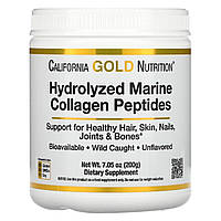 Морской Коллаген Гидролизованные пептиды, без ароматизаторов, Hydrolyzed Marine Collagen Peptides, California