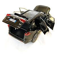 Машинка металева Toyota RAV4 Sport Тойота рав 4 спорт чорна 1:32 звук світло інерція відкр двері багажник капот гумові колеса, фото 7
