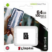 Карта пам'яті 64GB microSDXC Kingston Canvas Select Plus 100R A1 (SDCS2/64GBBSP)