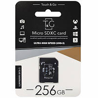 Карта Пам'яті TG MicroSDXC 256gb (UHS-3) 10 Class + Adapter (Чорний)