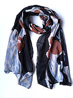 Шарф-палантин жіночий весна-осінь в абстрактний принт Gina Laura 188х72 см Різнокольоровий