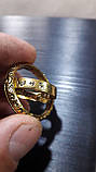 Чоловіче жіноче кільце біжутерія сфера кулон золоте, фото 7