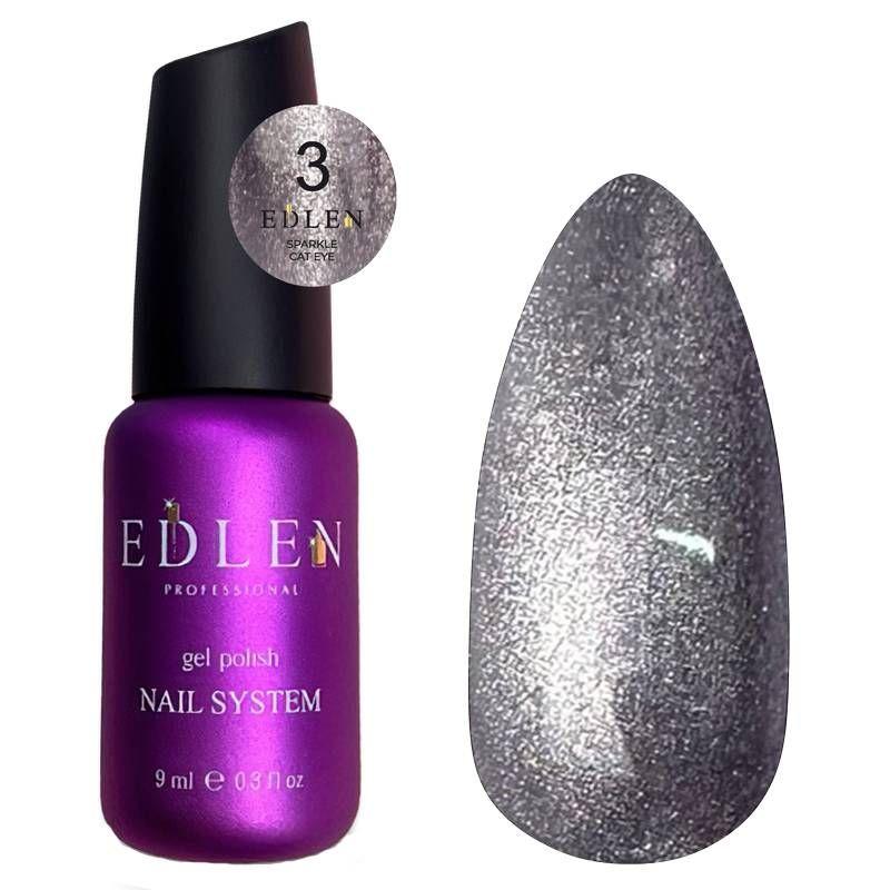 Гель-лак світловідбиваючий Edlen Sparkle cat №3 9 мл, фото 1
