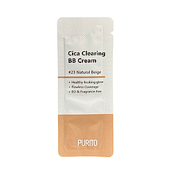 Крем-ВВ для чутливої шкіри з центелою PURITO Cica Clearing BB Cream №23 натуральний беж підтон (тестер), 1 мл