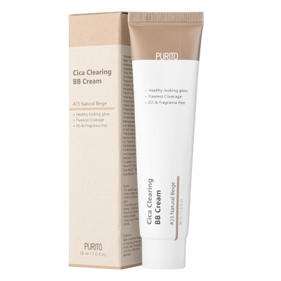 Крем-ВВ для чутливої шкіри з центелою PURITO Cica Clearing BB Cream №23 натуральний беж підтон, 30 мл