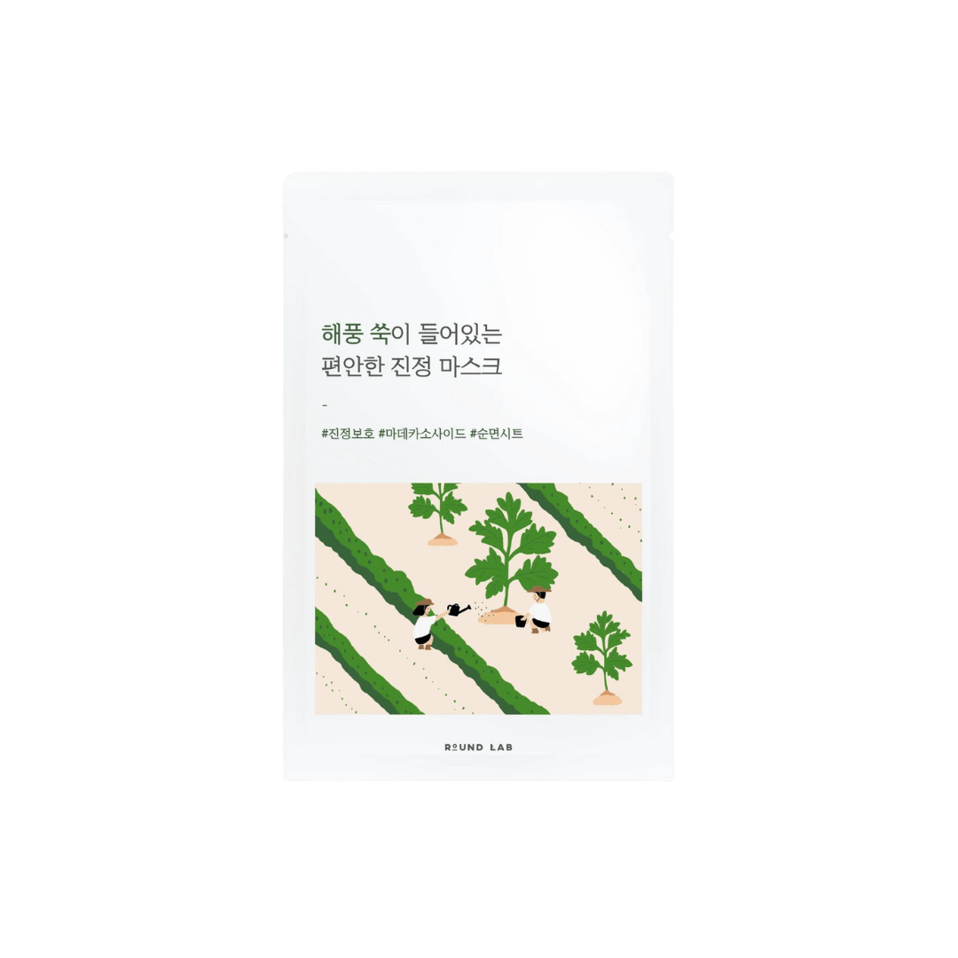 Маска заспокійлива тканинна ROUND LAB Mugwort Calming Mask Sheet, 25 мл