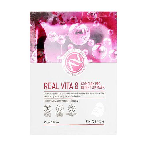 Маска тканинна для обличчя з вітамінами Enough Real vita 8 complex pro bright up mask, 25 мл