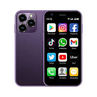 2,5" Мини смартфон Soyes XS16 2/16Gb violet Android. Удобный компактный телефон 2000 мАч