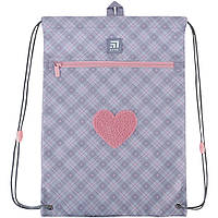 Сумка для взуття Kite Fluffy Heart сіра K24-601M-23