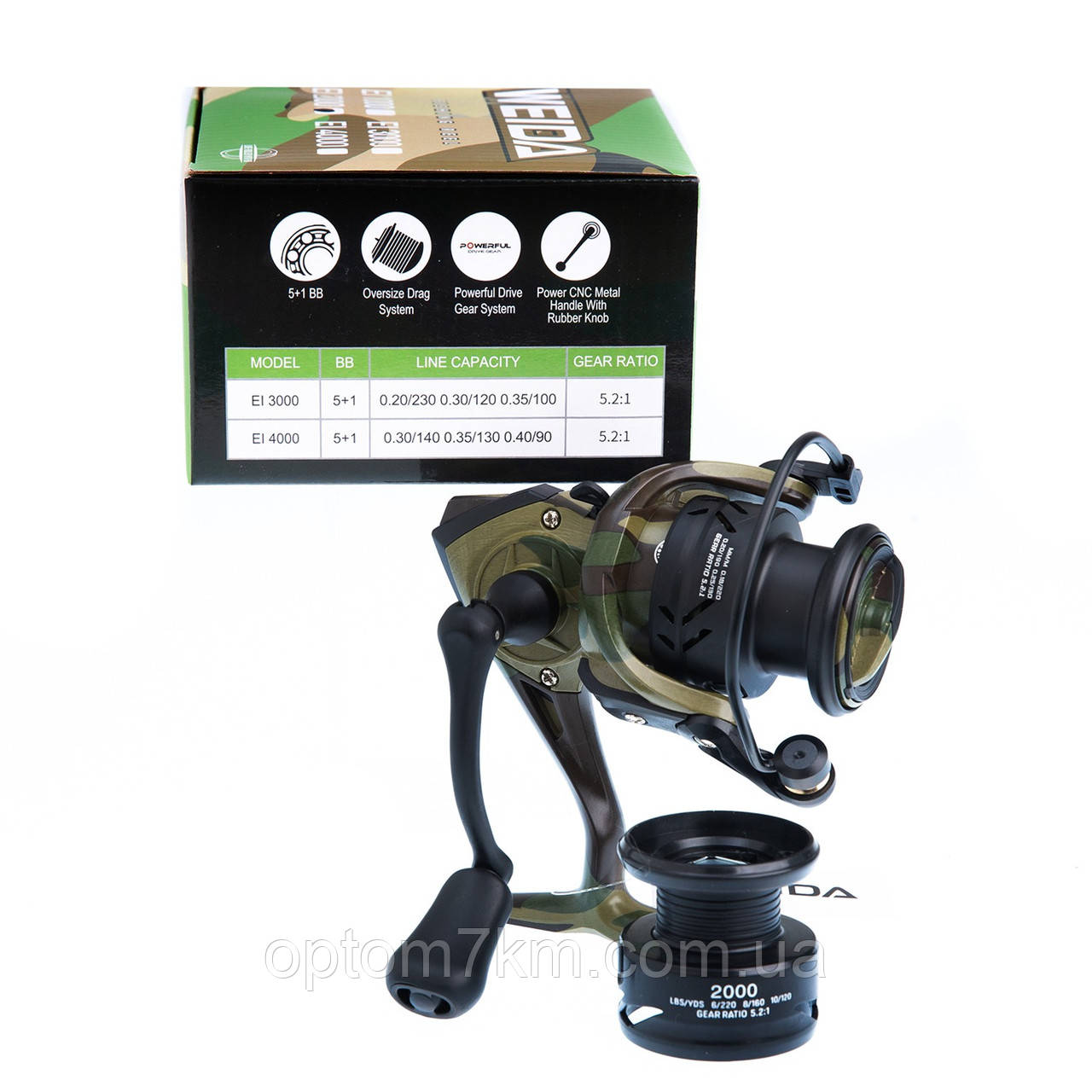 Котушка Weida EI-1000 5+1bb