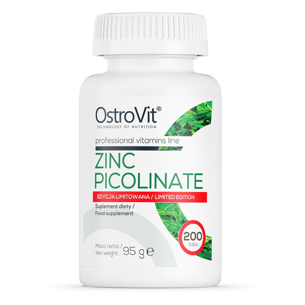 Витамины и минералы OstroVit Zinc Picolinate, 200 таблеток - Limited Edition CN5784 SP - фото 1 - id-p2136442182