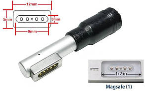 Перехідник до блоку живлення MagSafe 1 з 5.5x2.1(2.5)mm (Female) (A class) 1 день гар.