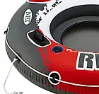 Надувне коло зі спинкою 2 ручками та 2 підсклянниками Intex 56825 Надувне крісло з ручками 135 см Червоний, фото 2