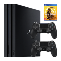 Набір Консоль Sony PlayStation 4 Pro CUH-70-71xx 1TB Black Б/У  + Гра Mortal Kombat 11 Російські Субтитри + Геймпад Бездротовий