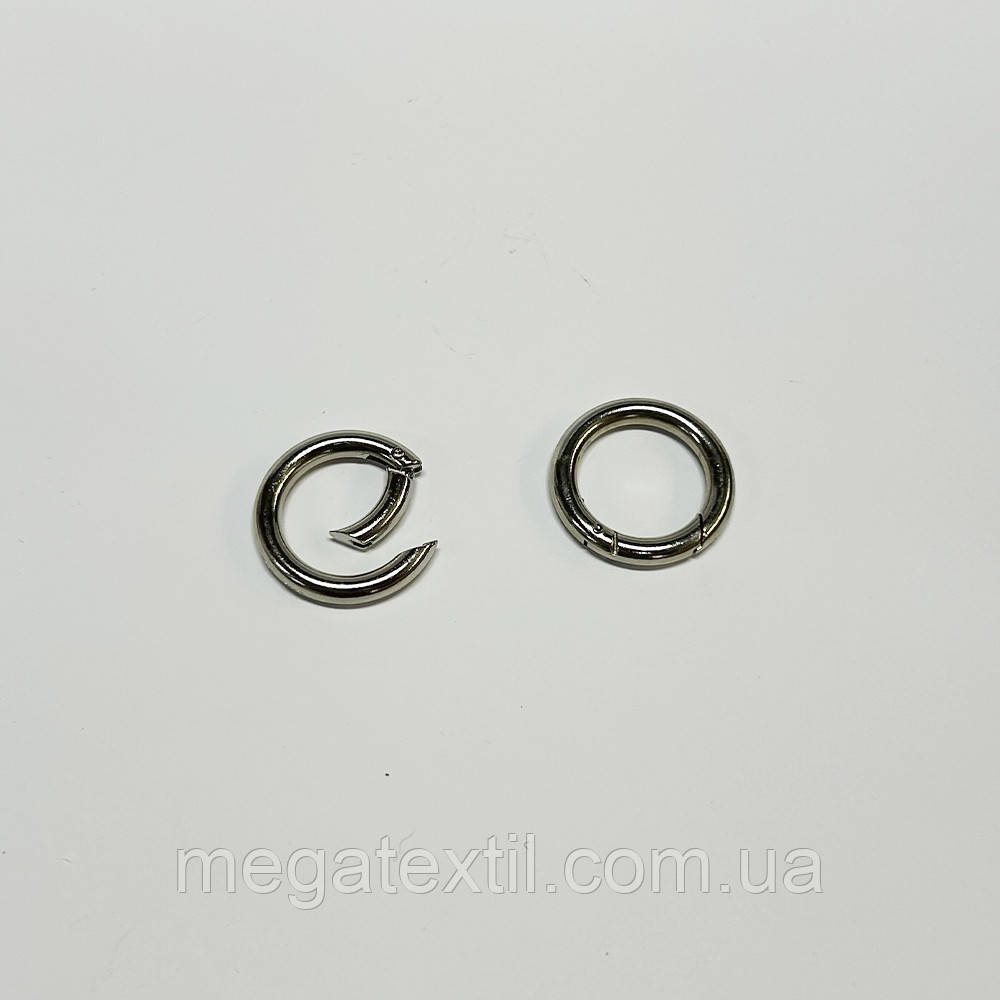 Кільце-карабін метал 28 мм нікель (54371.016)