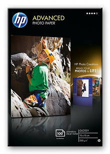 HP Advanced Glossy Photo Paper [глянсова 10x15 см, 250 г/м, 100 л.]