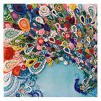 Набор-мини для вышивки бисером "Красочный шлейф" Abris Art AM-187 15х15 см, World-of-Toys