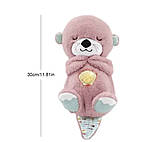 Дитяча музична іграшка для сну, нічник ведмедик із колисками, видра музична іграшка для малюків, фото 2