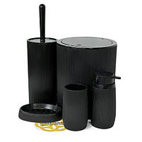 Аксесуари для ванної кімнати ROUND 5в1, чорний OKYANUS, фото 6