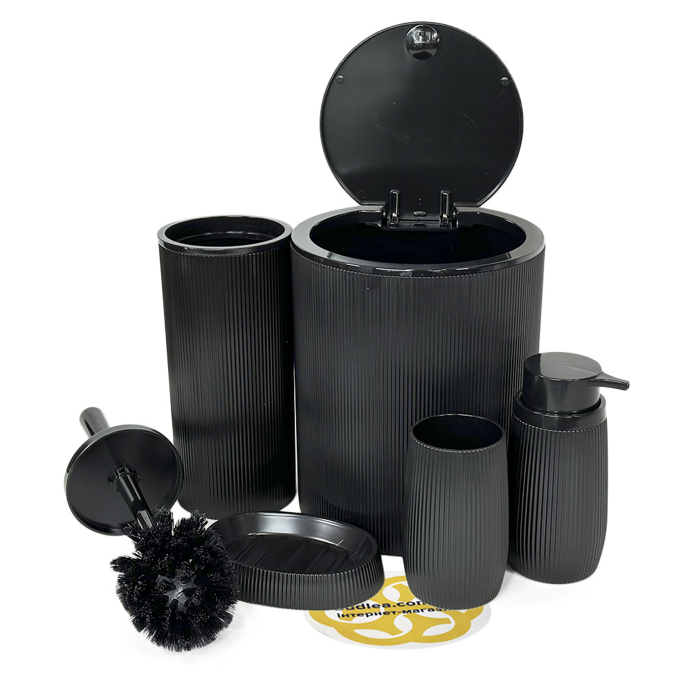 Аксесуари для ванної кімнати ROUND 5в1, чорний OKYANUS, фото 1