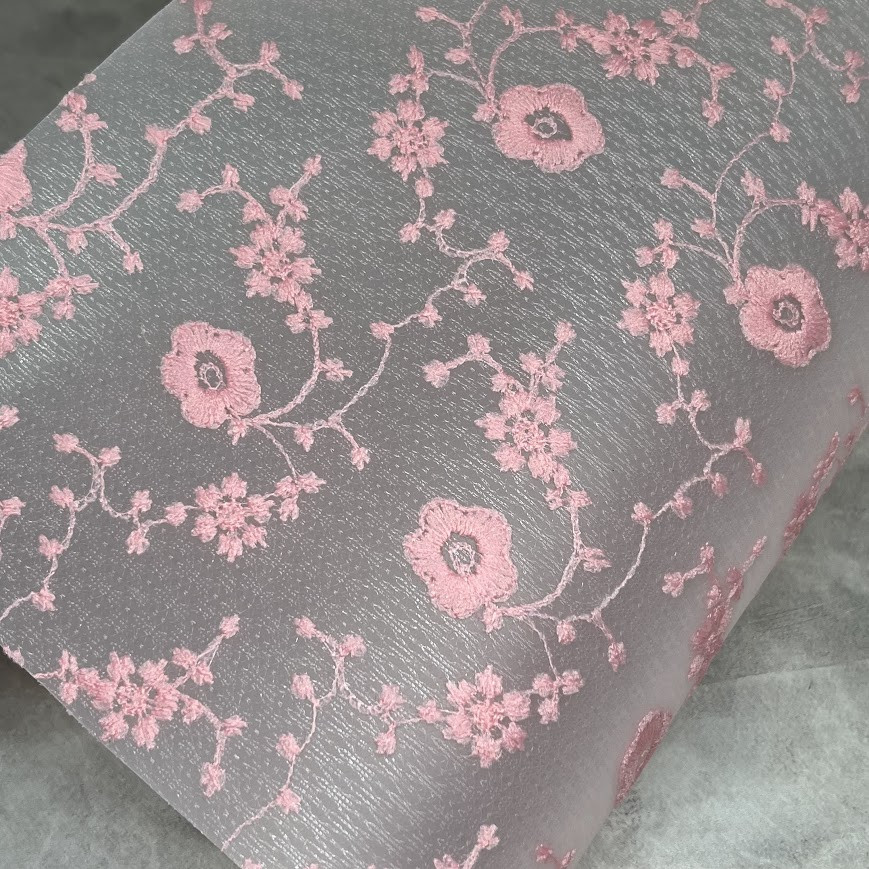 Вініл-вишивка Квітка, розмір 20*32 см, колір-рожевий, шт, Рожевий, фото 1