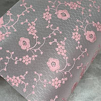 Винил-вышивка Цветок, размер 20*32 см, цвет-розовый, шт., Рожевий