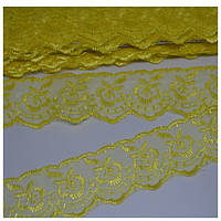 ОПТ -Мереживо "Яблучко", 4,5 см,колір-жовтий, 10 ярдів (9,6 м), Жовтий