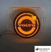 Led эмблема универсальная для Volvo с логотипом желтого цвета