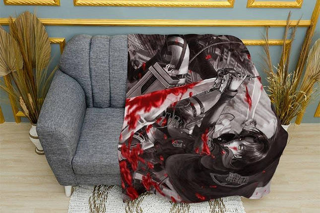 Плед «Атака Титанів. Attack on Titan. Bloody swords», фото 1