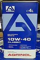 Масло моторное 10W-40 полусинтетическое Classic SG/CD (4л) (пр-во Агринол)
