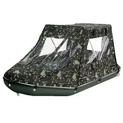 Тент-палатка для надувної ПВХ човна Bark B-300 BT-270 — надійний захист від сонця та дощу легка установка камуфляжний колір