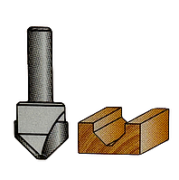 Галтельна V-образна фреза по дереву 90° под композит 01014 Диаметр 14 мм