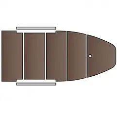 Жорстка настилка для надувних ПВХ човнів Kolibri KM-360DSL 24.005.0.22 фанера 2935x940 мм вага 24 кг комплект: сумка