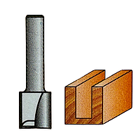 Пазовая фреза по дереву прямая с длинным хвостовиком 30025 Диаметр 25 мм