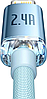 Кабель зарядный Baseus USB - Lightning Crystal Shine Series 2.4A 1.2 м Blue (CAJY001103), фото 7