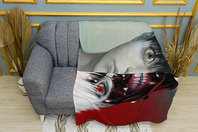 Плед «Токійський Гуль. Обличчя. Tokyo Ghoul. Face», фото 1