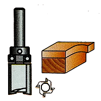 Кромочная прямая фреза по дереву с 4-мя ножами 35016-4 Диаметр 16 мм