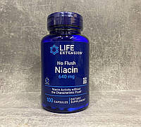 Life Extension niacin no flush ниацин не вызывает приливов, 640 мг, 100 капсул