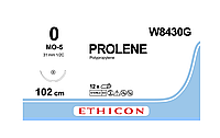 Пролен 0 колюча масивна Taper Point 31 мм, 1/2кола, блакитний 100см, Prolene ETHICON W8430G