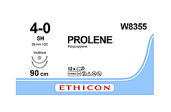 Пролен 4-0 колючаTaper Point 2*26мм, VB, 1/2кола, блакитний 90см, Prolene ETHICON W8355