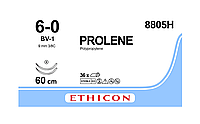 Пролен 6-0 (W8712) колюча Taper Point 2*9,3мм, 3/8 кола, блакитний 60см, Prolene ETHICON 8805H