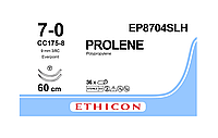 Пролен 7-0 дві голки колючо-ріжучі 9.3 мм (CC175-9), 3/8, кола, 60 см, Prolene ETHICON EP8704SLH